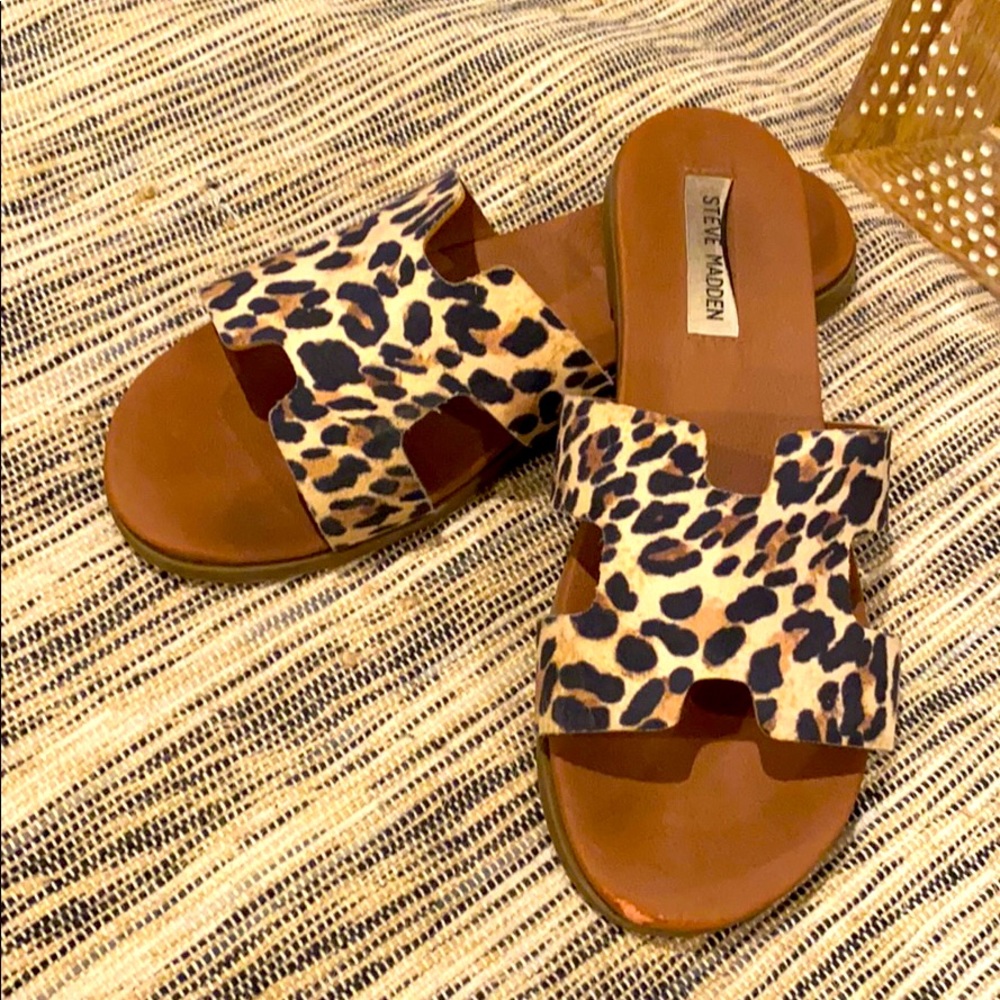 Steve Madden Cheetah Sandals 9 1/2